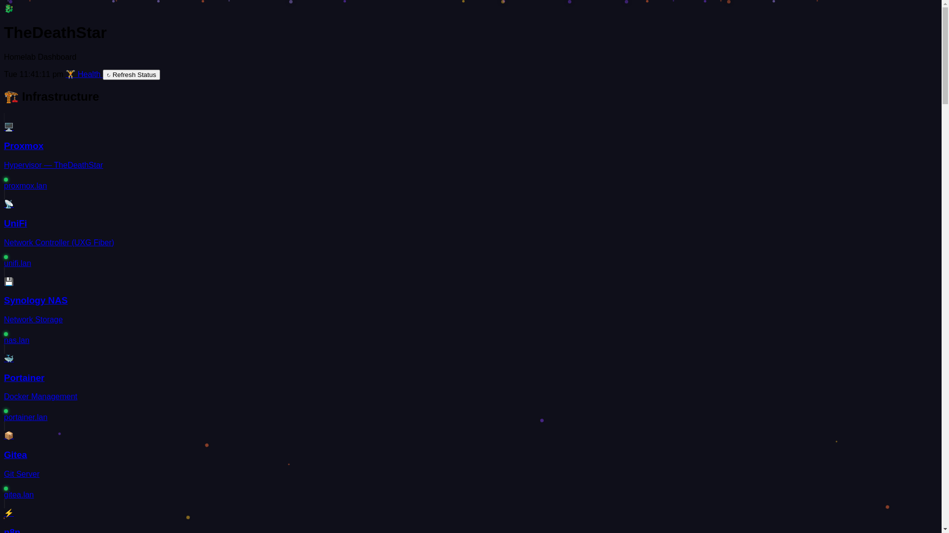 Homelab Dashboard - Infrastructure Monitoring