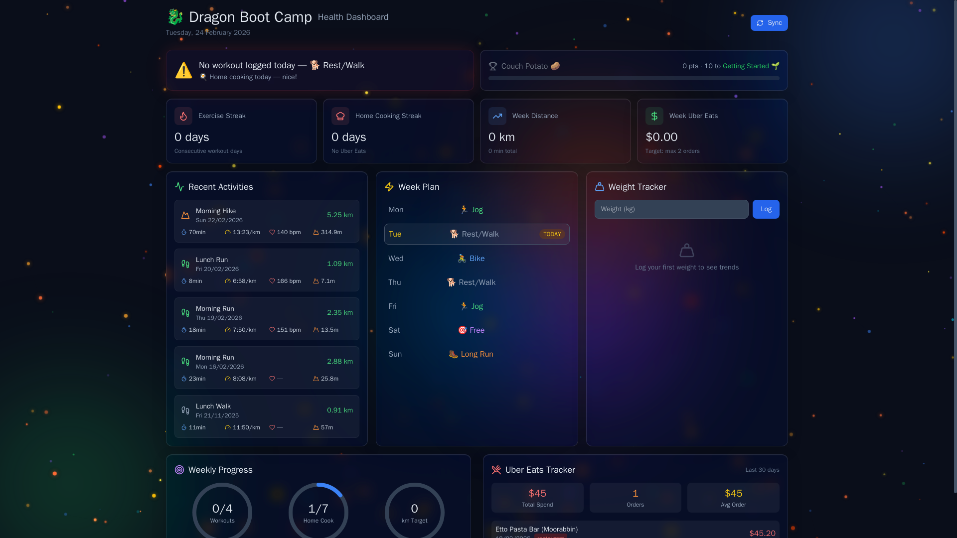 Dragon Boot Camp - Health Dashboard
